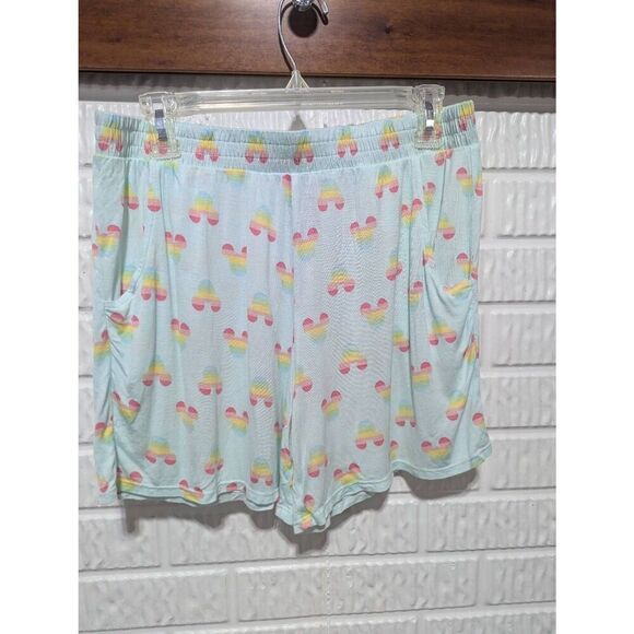 Disney Women's Blue Mickey Mouse Printed Shortie T-Shirt Pajama Set Size M - Picture 4 of 7